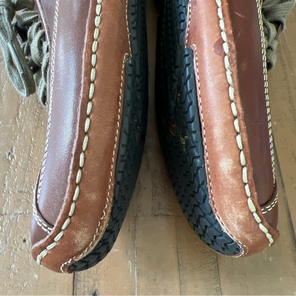 Cole Haan Air Ryder Driver Oxford 8M Mens Brown Leather Nike Air Sneakers - Picture 8 of 12